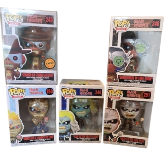 Funko Pop!5pc Iron Maiden's Eddie Collectible Bundle Set NWOT UNOPENED